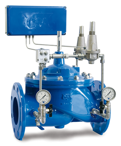 Photo of the pressure reducing valve with remotely controlled programmer XLC 410-ND-P
